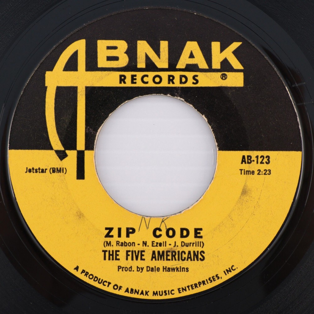 The Five Americans, Zip Code/Sweet Bird Of Youth 45 rpm Record 7" Single Monarch - Picture 4 of 6